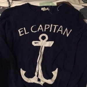 Captain sea ocean inspired navy color sweatshirt marine ocean Summer